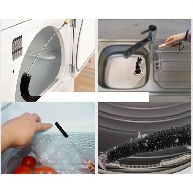 Bendable Vent Cleaning Brush, Wooden Handle Nylon Duster Brush, Flexible Long Multipurpose Duster, Household Coil Curling Brush Bendable Vent Cleaning Brush, Wooden Handle Nylon Duster Brush, Flexible Long Multipurpose Duster, Household Coil Curling Brush